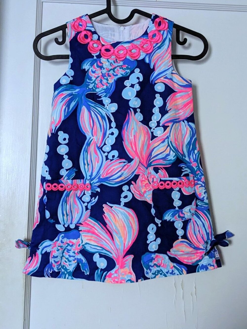 Lilly Pulitzer Little Lilly Shift Dress Going Coastal Blue Size 5 y